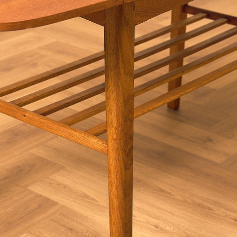 Swedish coffee table in teak and oak