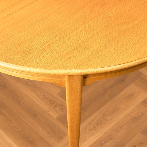 Swedish round dining table in oak by Svante Skogh, model "Vindö"