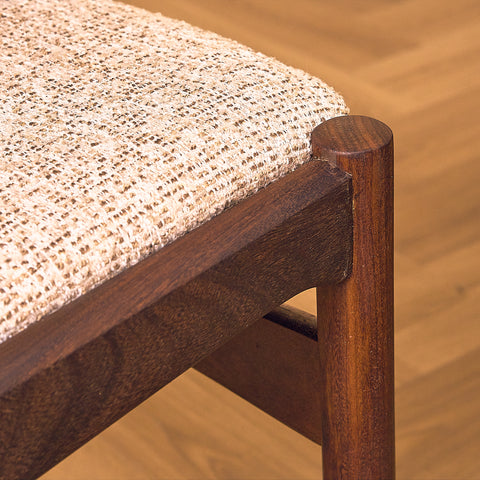 Danish dining chairs in teak and walnut