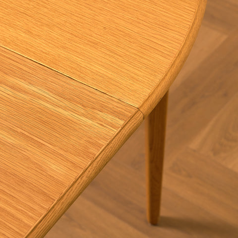 Swedish round dining table in oak by Svante Skogh, model "Vindö"