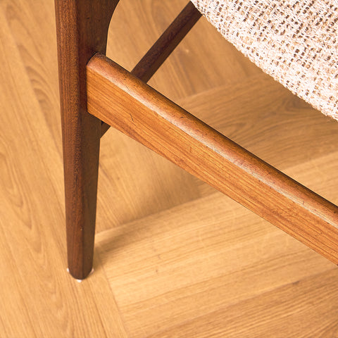 Danish dining chairs in teak and walnut