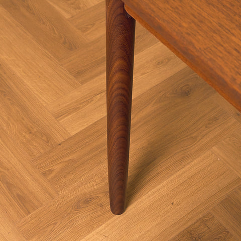 Extendable Teak and Walnut Dining Table