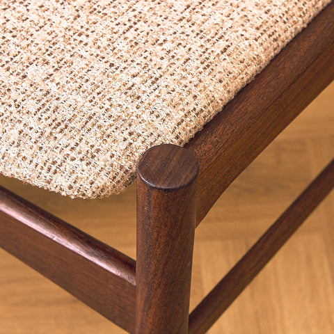 Danish dining chairs in teak and walnut