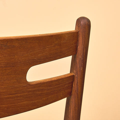Danish dining chairs in teak and walnut