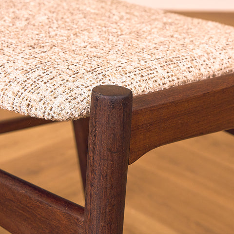 Danish dining chairs in teak and walnut
