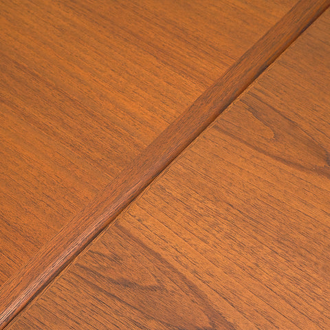 Teak and Walnut Dining Table with Pull-out Leaves