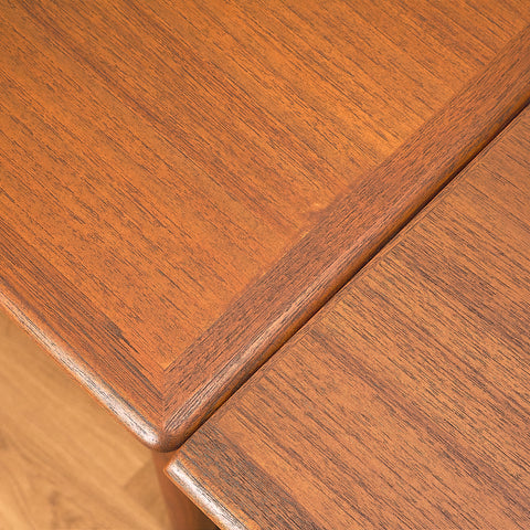 Teak and Walnut Dining Table with Pull-out Leaves