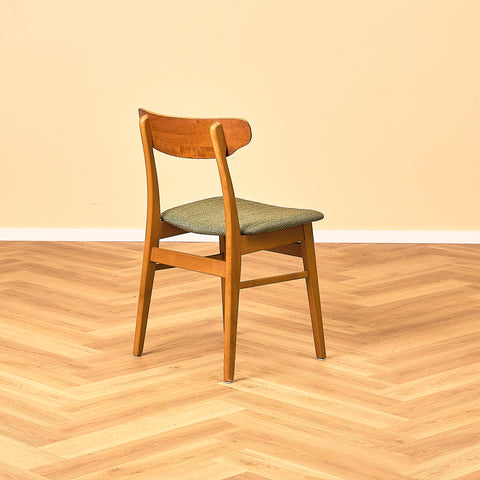 Danish dining chairs in teak/oak and beech by Farstrup