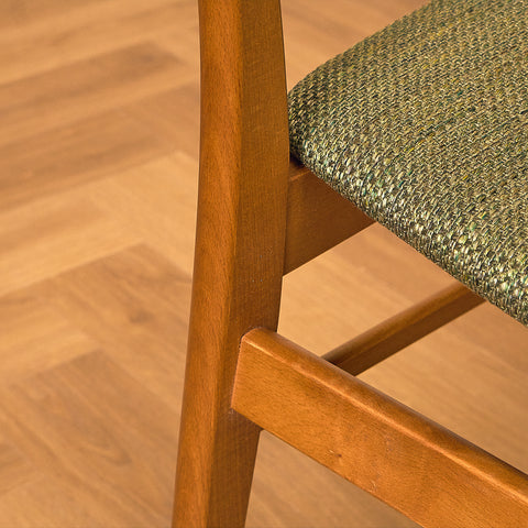 Danish dining chairs in teak/oak and beech by Farstrup