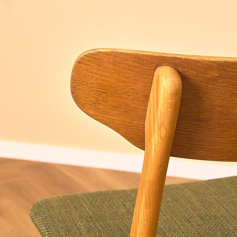 Danish dining chairs in teak/oak and beech by Farstrup