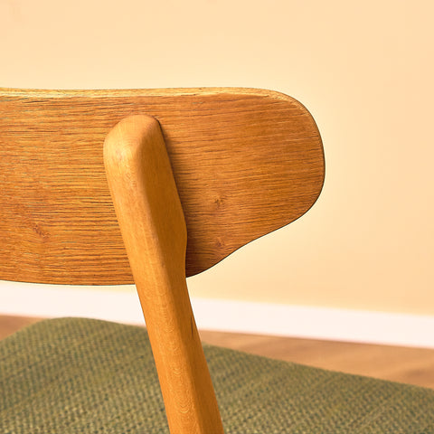 Danish dining chairs in teak/oak and beech by Farstrup