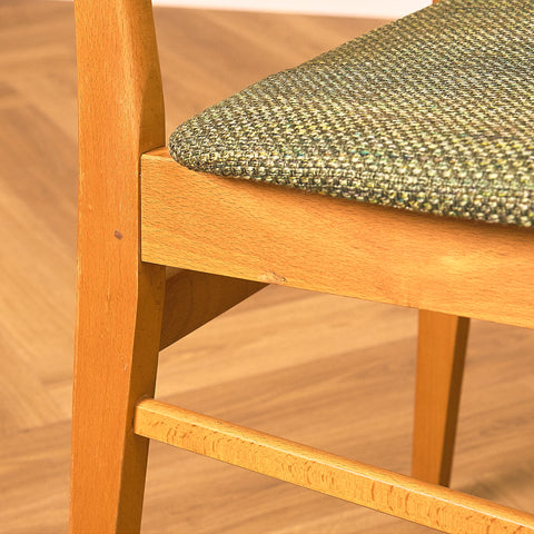 Danish dining chairs in teak/oak and beech by Farstrup