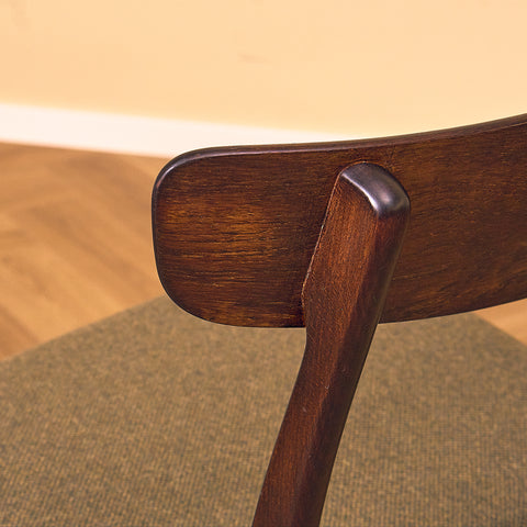 Danish dining chairs in teak and beech by Findahl Møbelfabrik, model 'Møsbol'