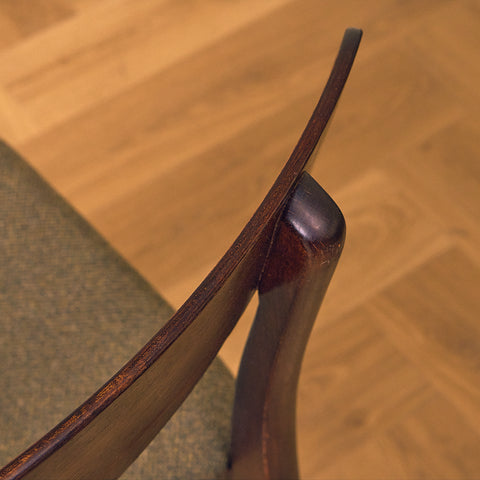 Danish dining chairs in teak and beech by Findahl Møbelfabrik, model 'Møsbol'