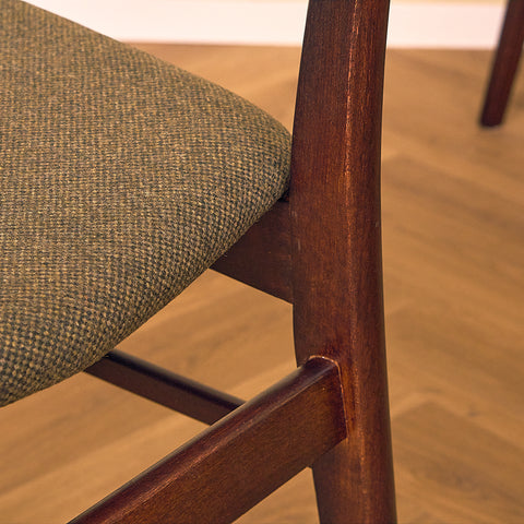 Danish dining chairs in teak and beech by Findahl Møbelfabrik, model 'Møsbol'