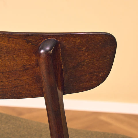 Danish dining chairs in teak and beech by Findahl Møbelfabrik, model 'Møsbol'