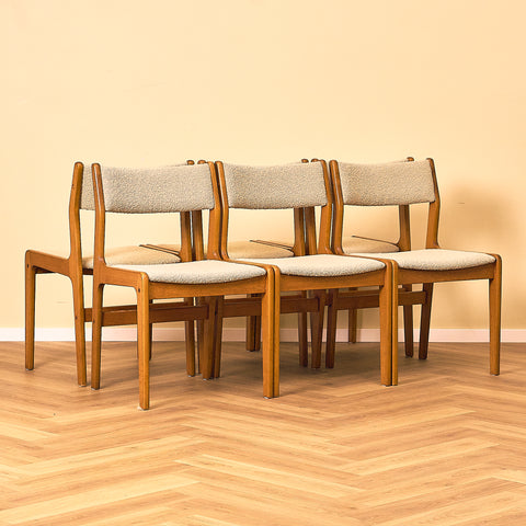 Danish dining chairs in teak by Findahl