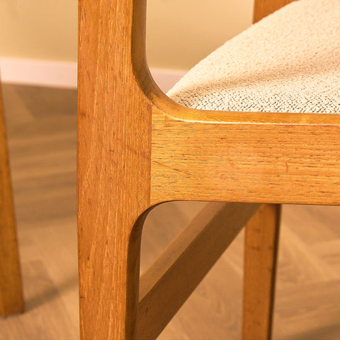 Danish dining chairs in teak by Findahl