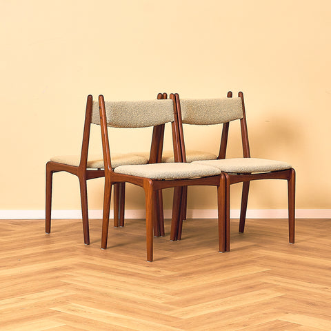 Danish dining chairs in solid teak