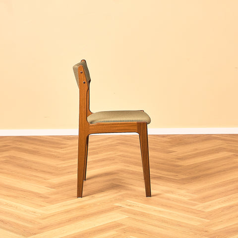 Danish dining chairs in walnut by Erik Buch for Nova Stolefabrik