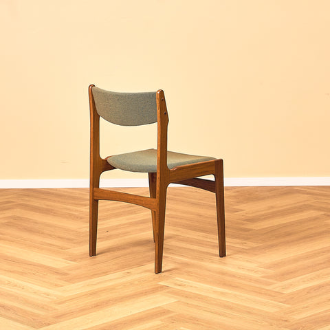 Danish dining chairs in walnut by Erik Buch for Nova Stolefabrik
