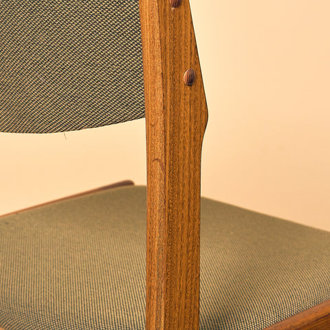 Danish dining chairs in walnut by Erik Buch for Nova Stolefabrik