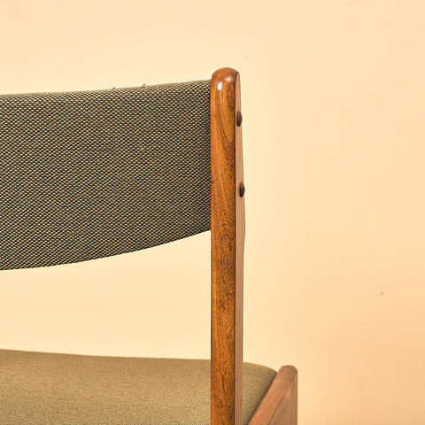 Danish dining chairs in walnut by Erik Buch for Nova Stolefabrik