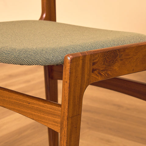Danish dining chairs in walnut by Erik Buch for Nova Stolefabrik