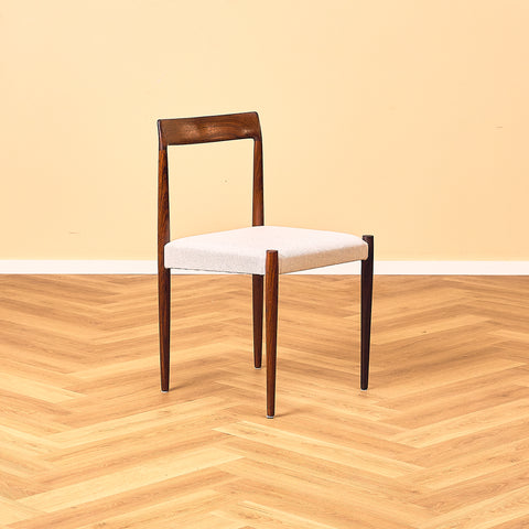 German set of 4 dining chairs in Santos rosewood by Lübke