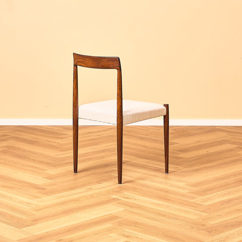 German set of 4 dining chairs in Santos rosewood by Lübke