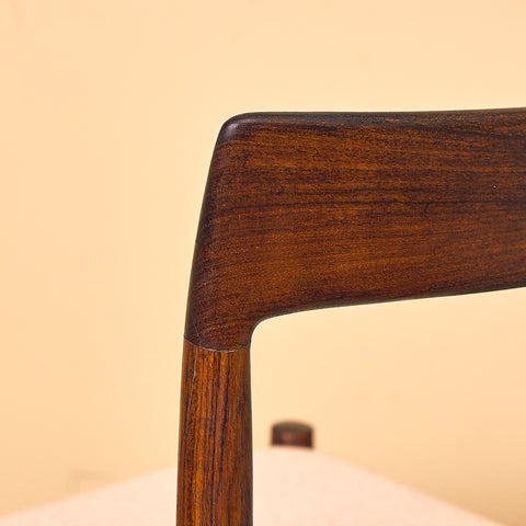 German set of 4 dining chairs in Santos rosewood by Lübke