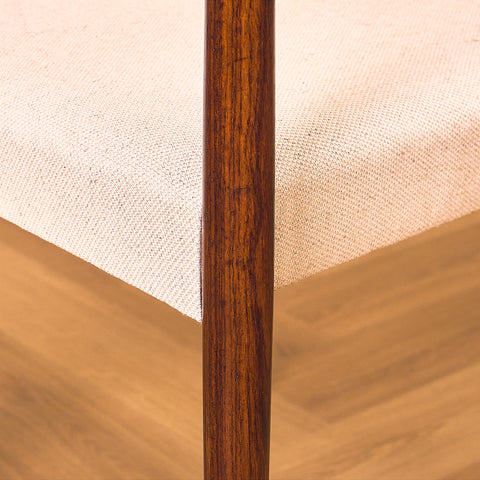 German set of 4 dining chairs in Santos rosewood by Lübke
