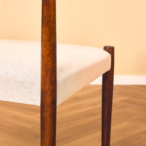 German set of 4 dining chairs in Santos rosewood by Lübke