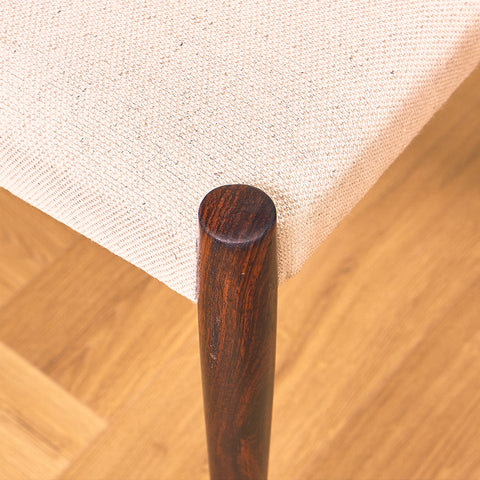 German set of 4 dining chairs in Santos rosewood by Lübke
