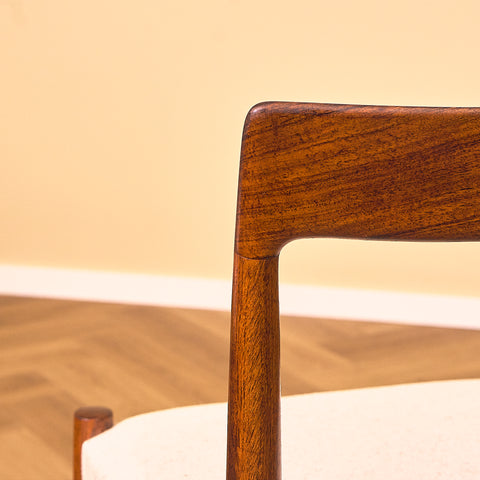 German set of 4 dining chairs in Santos rosewood by Lübke