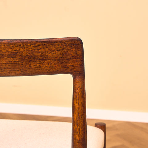 German set of 4 dining chairs in Santos rosewood by Lübke