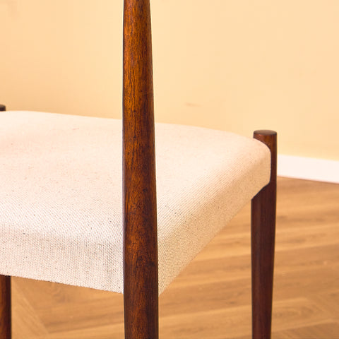 German set of 4 dining chairs in Santos rosewood by Lübke