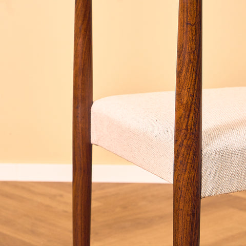 German set of 4 dining chairs in Santos rosewood by Lübke