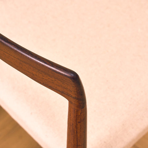 German set of 4 dining chairs in Santos rosewood by Lübke
