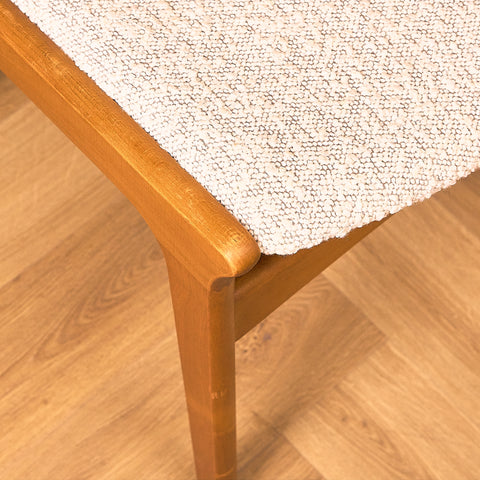Danish set of 8 dining chairs in beech by Erik Buch for Nova Stolefabrik