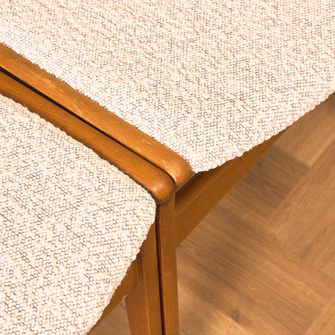 Danish set of 8 dining chairs in beech by Erik Buch for Nova Stolefabrik