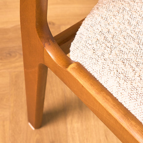 Danish set of 8 dining chairs in beech by Erik Buch for Nova Stolefabrik