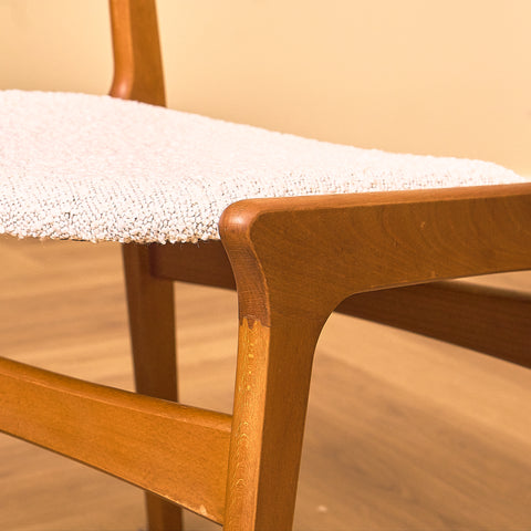 Danish set of 8 dining chairs in beech by Erik Buch for Nova Stolefabrik