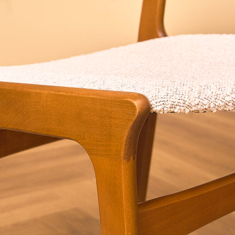 Danish set of 8 dining chairs in beech by Erik Buch for Nova Stolefabrik