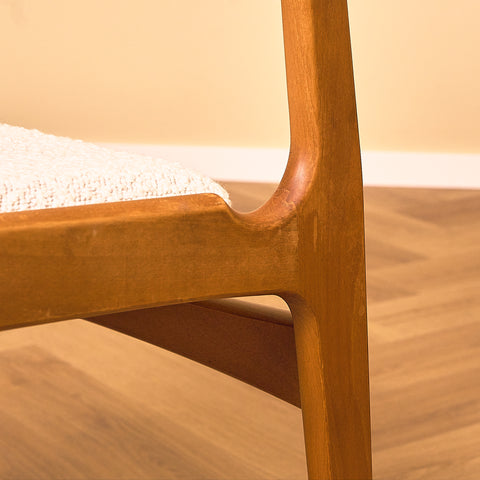 Danish set of 8 dining chairs in beech by Erik Buch for Nova Stolefabrik