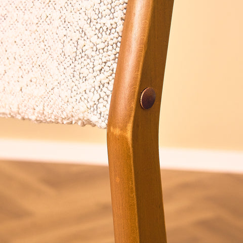 Danish set of 8 dining chairs in beech by Erik Buch for Nova Stolefabrik