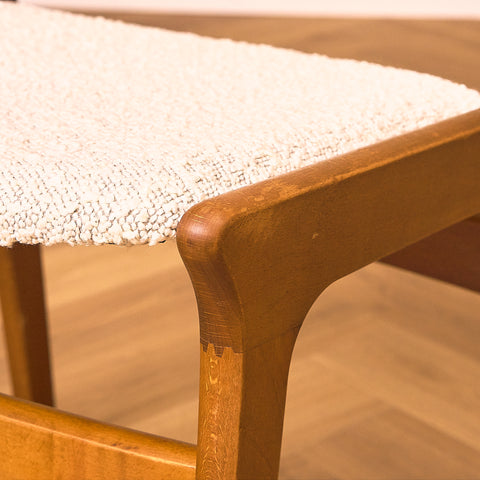Danish set of 8 dining chairs in beech by Erik Buch for Nova Stolefabrik