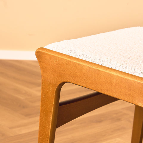 Danish set of 8 dining chairs in beech by Erik Buch for Nova Stolefabrik