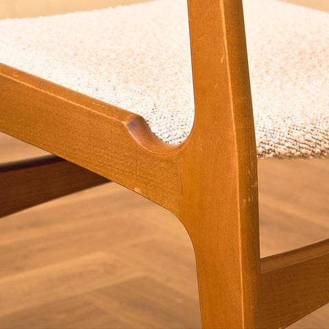 Danish set of 8 dining chairs in beech by Erik Buch for Nova Stolefabrik