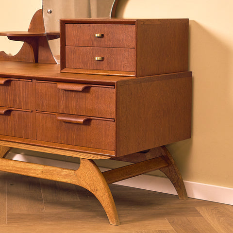 Teak Dressing Table with Mirror